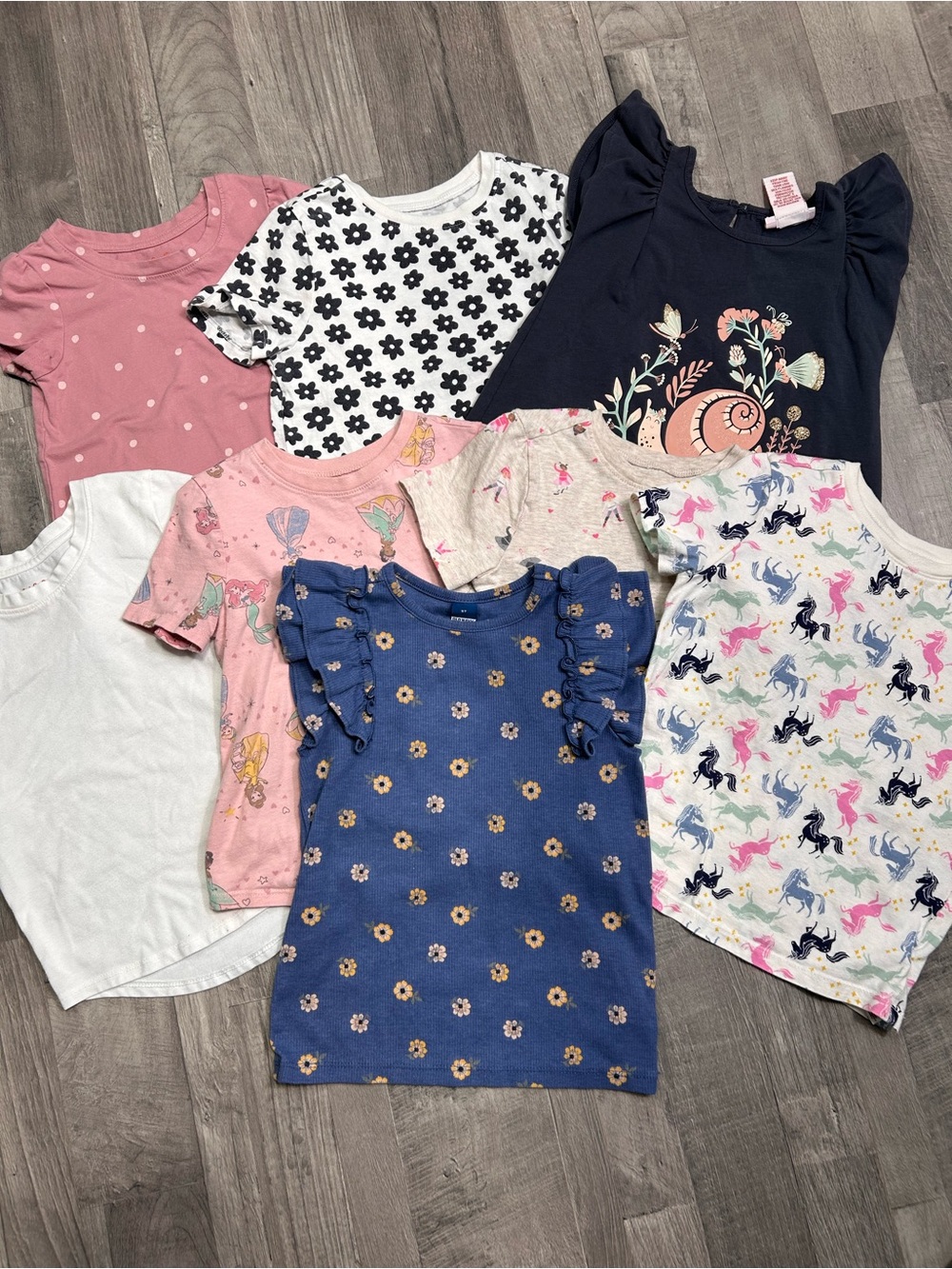 Toddler Girls Graphic Tee Short Sleeve Bundle 5T
